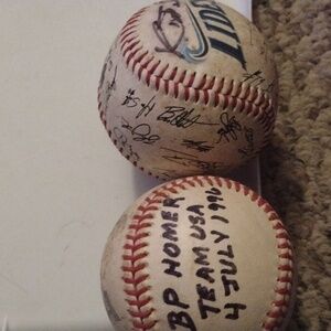 Two Autographed Baseballs